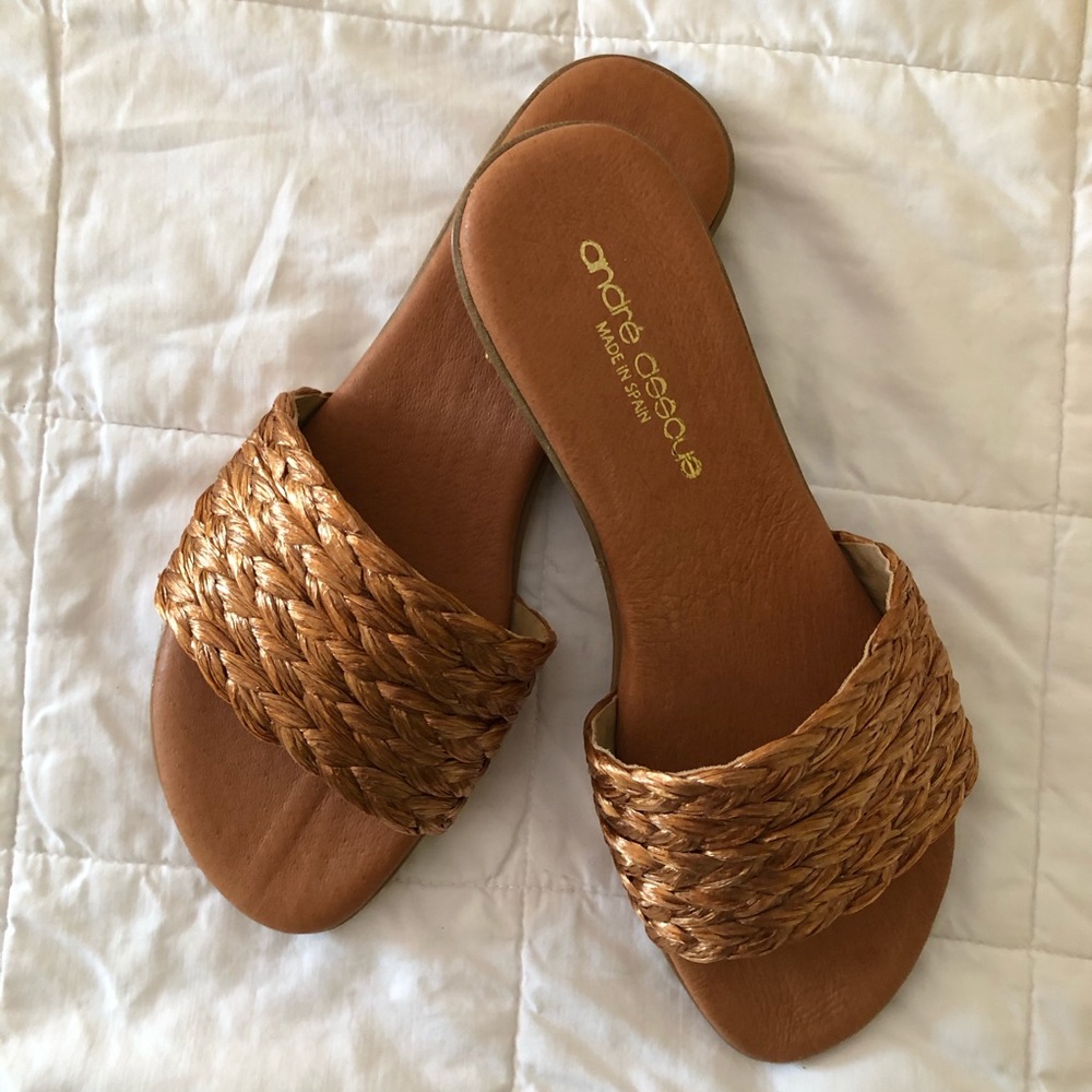 Andre Assous Nahala Slides Raffia 6.5